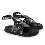 Papete Feminina Alessandra Sola Baixa Preto