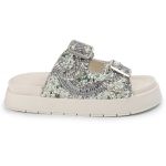 Sandália Feminina Sola Alta com Pedraria Prata