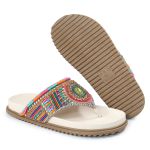 Rasteirinha Feminina com Pedraria e Brilho Colorido