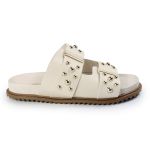 Sandália Papete Feminina Aurora Sola Baixa Off-White