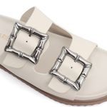 Sandália Papete Bianca com Fivela Off-White