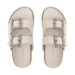 Sandália Papete Bianca com Fivela Off-White
