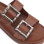 Sandália Papete Bianca com Fivela Caramelo