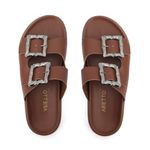 Sandália Papete Bianca com Fivela Caramelo