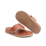 Sandália Feminina Papete de Dedo Fabi Caramelo