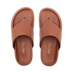 Sandália Feminina Papete de Dedo Fabi Caramelo