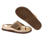 Sandália Feminina Papete de Dedo Fabi Dourado