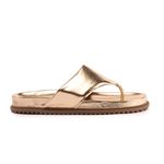 Sandália Feminina Papete de Dedo Fabi Dourado