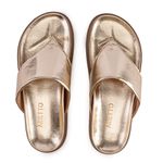 Sandália Feminina Papete de Dedo Fabi Dourado