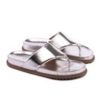 Sandália Feminina Papete de Dedo Fabi Prata