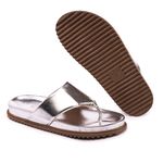 Sandália Feminina Papete de Dedo Fabi Prata