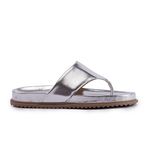 Sandália Feminina Papete de Dedo Fabi Prata