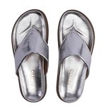 Sandália Feminina Papete de Dedo Fabi Prata