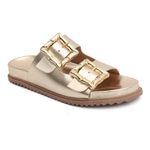 Sandália Papete Bianca com Fivela Dourado