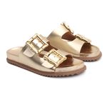 Sandália Papete Bianca com Fivela Dourado