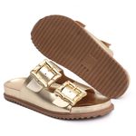 Sandália Papete Bianca com Fivela Dourado