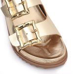 Sandália Papete Bianca com Fivela Dourado