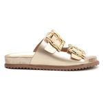 Sandália Papete Bianca com Fivela Dourado