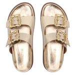 Sandália Papete Bianca com Fivela Dourado