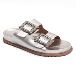Sandália Papete Bianca com Fivela Prata