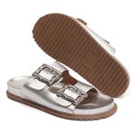 Sandália Papete Bianca com Fivela Prata