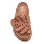 Sandálias Papete Femininas Folha - Conforto E Estilo Marrom