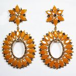  Brinco Astromelia Dourado Amarelo 