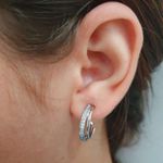 Mini Argola Zircônia Prata 