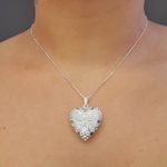 Colar Relicário Folheado A Prata 18K Coração