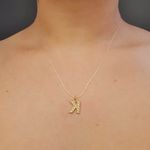 Colar Folheado A Ouro 18K Letra K 