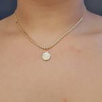 Colar Choker Folheado A Ouro 18K Zircônia Olho Grego 