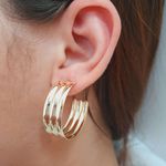 Argola Folheada a Ouro 18K 