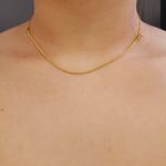 Colar Folheado A Ouro 18K Detalhado 