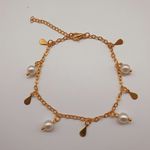 Pulseira Folheada A Ouro 18K Pérolas 