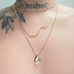 Colar Triplo Folheado a Ouro 18K Gota