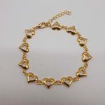 Pulseira Folheada A Ouro 18K Coração Vazada 