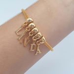 Pulseira Folheada A Ouro 18K Cilindral Linda 