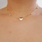 Colar Folheado A Ouro 18K Coração 