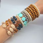 Lote Com 5 Kits De Pulseiras Pedrarias Sortidas