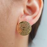 Brinco Folheado a Ouro 18K Oração Do Pai Nosso 