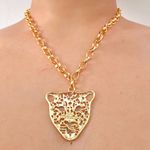 Colar Elos Folheado A Ouro 18K Onça Pintada 