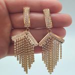 Brinco Franja Folheado a Ouro 18K Cascata (Antialérgico) 