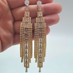 Brinco Franja Folheado a Ouro 18K Cascata (Antialérgico) 