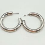 Argola Folheada a Prata 925 Lisa Grande 
