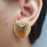 Brinco Folheado a Ouro 18K Coração 
