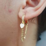 Mini Argola Com Zircônia Riviera Dourada 