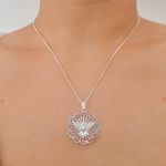 Colar Folheado a Prata 925 Pomba Da Paz
