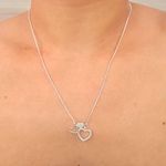 Colar Folheado A Prata 925 Coração
