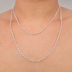 Colar Duplo Folheado A Prata 925 Baiana 