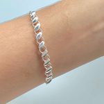 Pulseira Folheada A Prata 925 Elos 